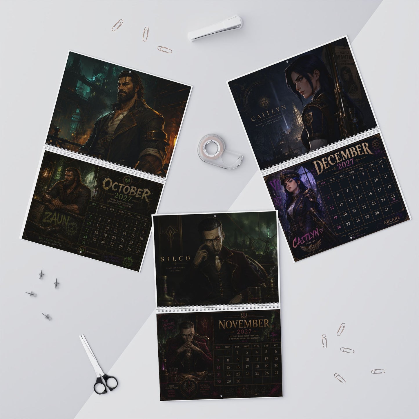 2027 Arcane Wall Calendar