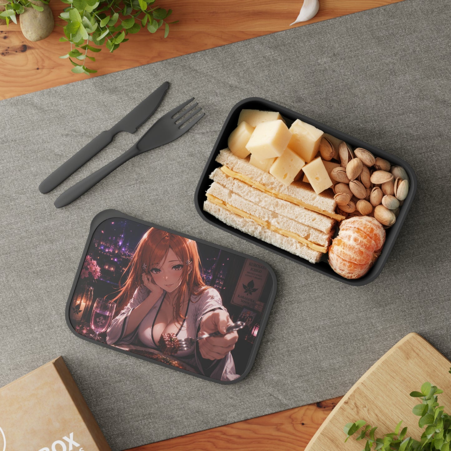 Orehime Bleach Anime Date Night Bento Box with Utensils