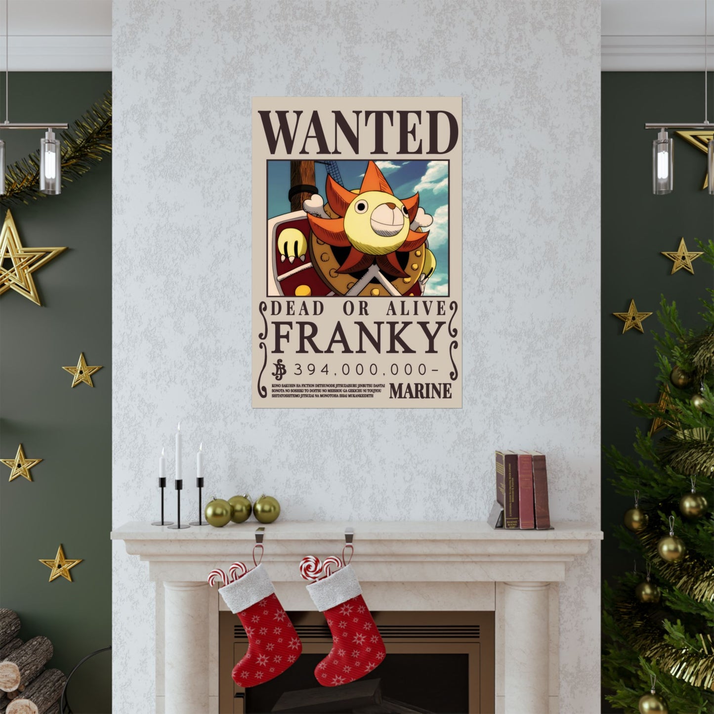 Wanted Poster Matte Vertical Poster — "Franky" Dead or Alive Vintage Anime Print