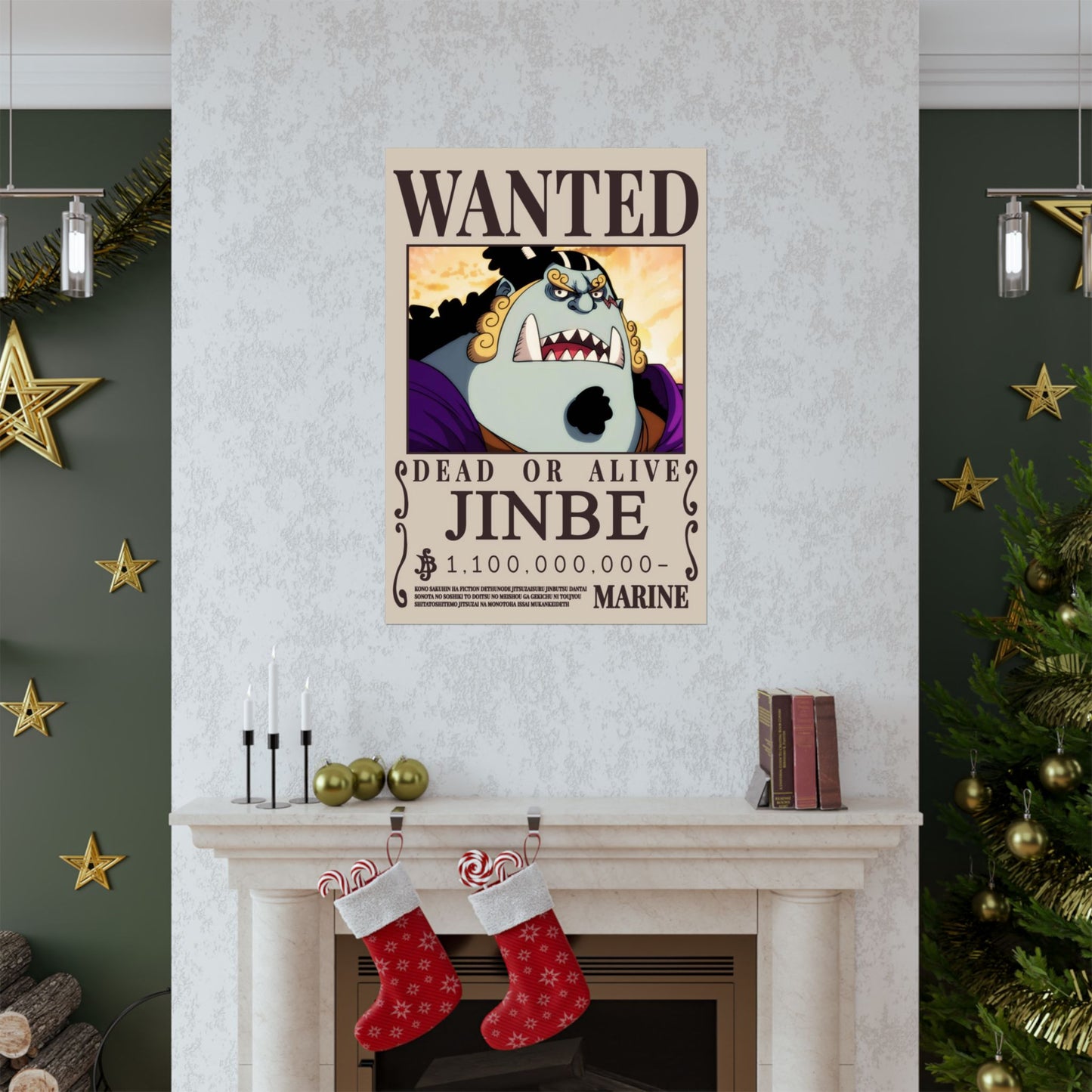 Wanted Poster Matte Vertical Poster — "JINBE" Dead or Alive Anime Wall Art