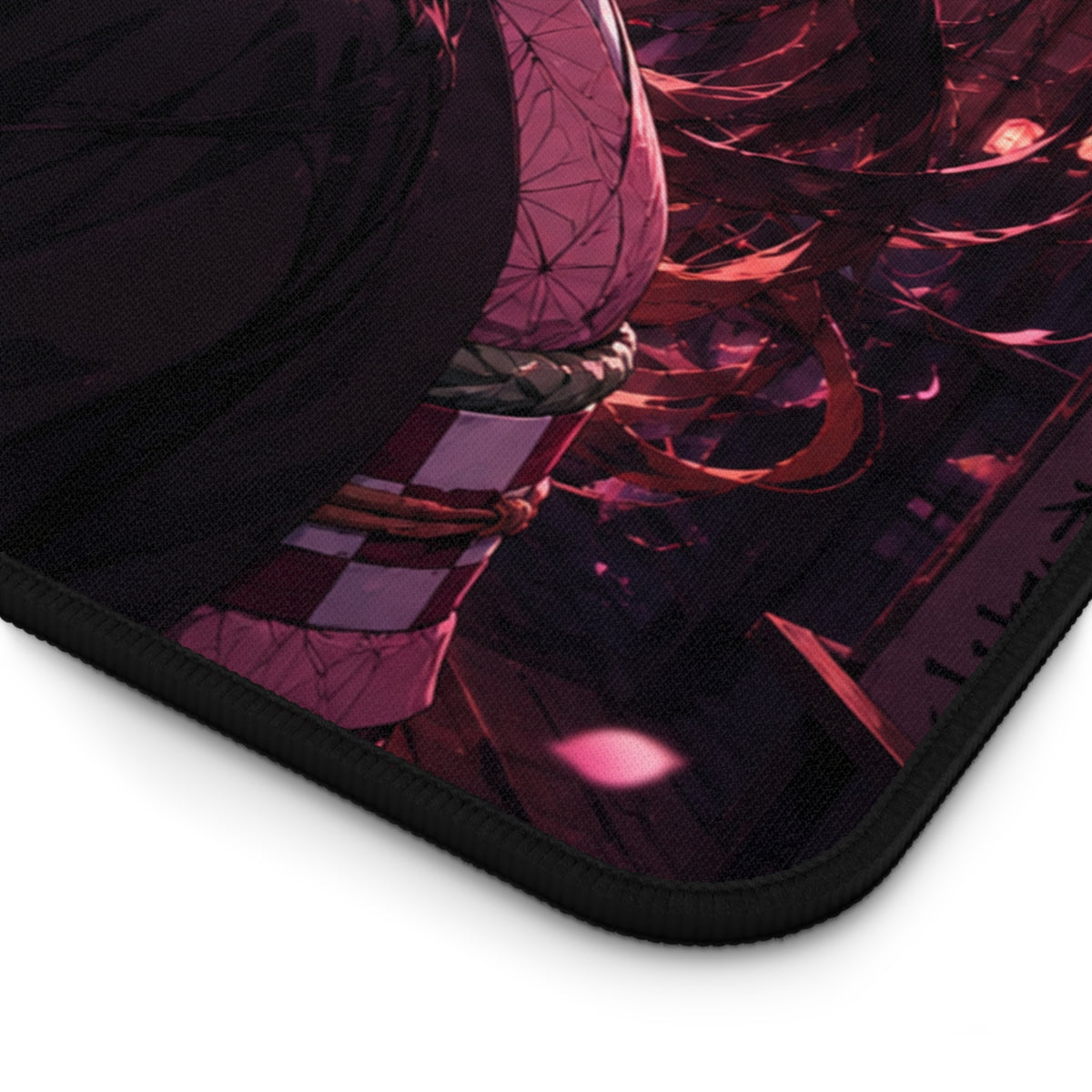 Nezuko demon slayer Anime Night Moon Desk Mat — Nezuko-Inspired Cherry Blossom Gaming Mousepad
