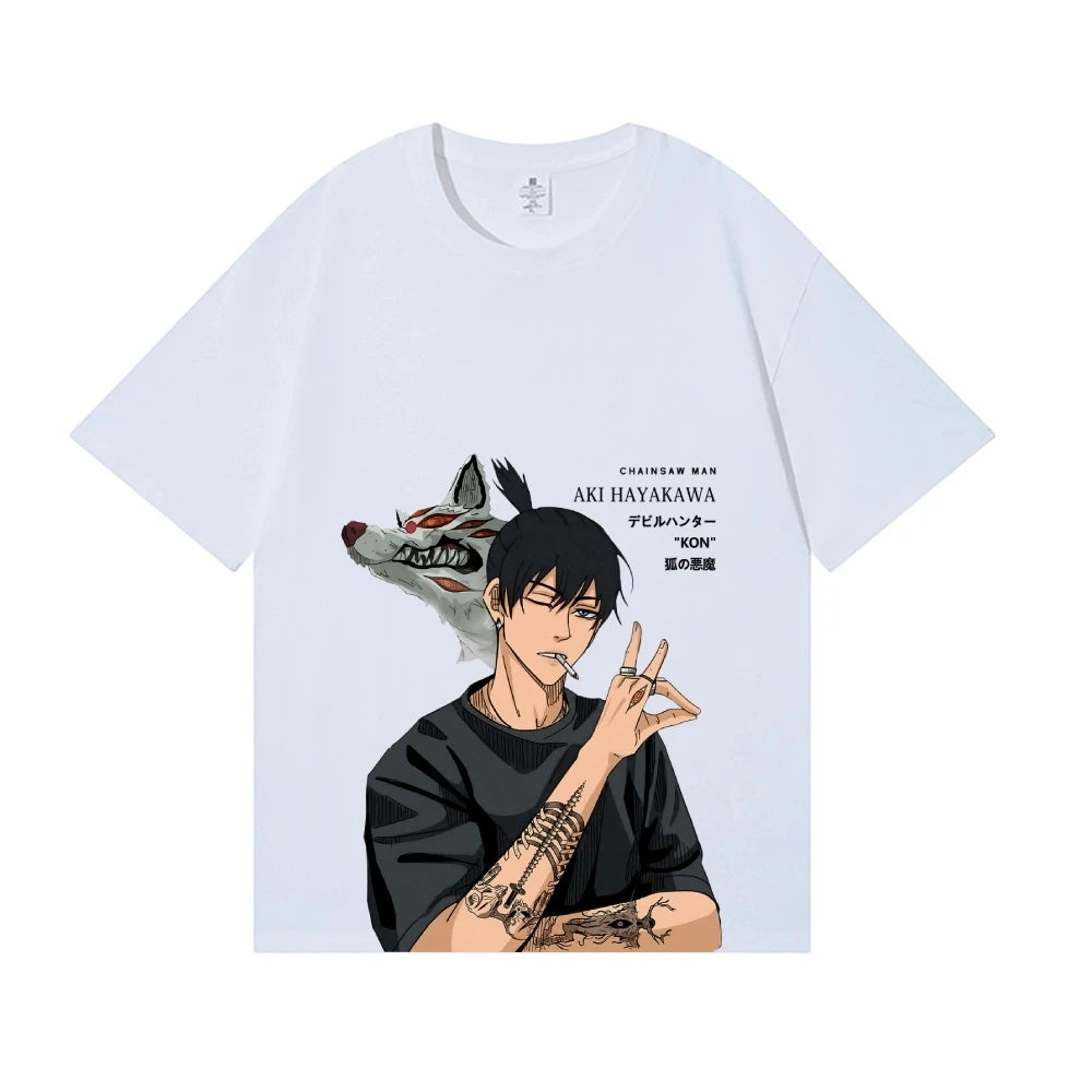 Chainsaw Man Aki Hayakawa T-Shirt – Japanese Anime Streetwear Unisex Tee