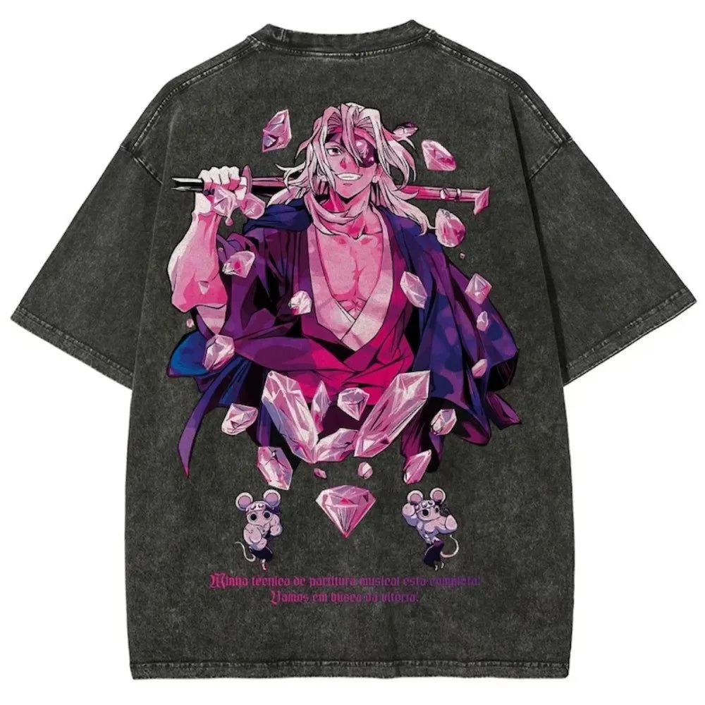 Demon Slayer Tengen Uzui Sound Hashira Oversized T-Shirt – Anime Streetwear Graphic Tee 2026