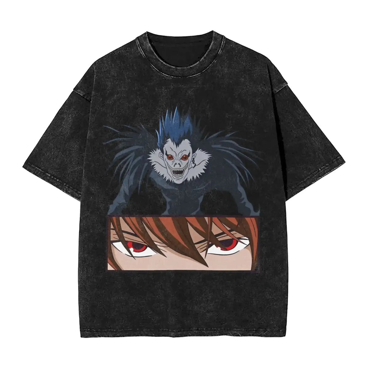 Death Note L Lawliet Vintage Washed T-Shirt – Oversized Manga Graphic Streetwear Tee