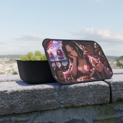 Hancock One Piece Anime Pirate Queen Bento Box with Utensils – Stylish PLA Lunch Box