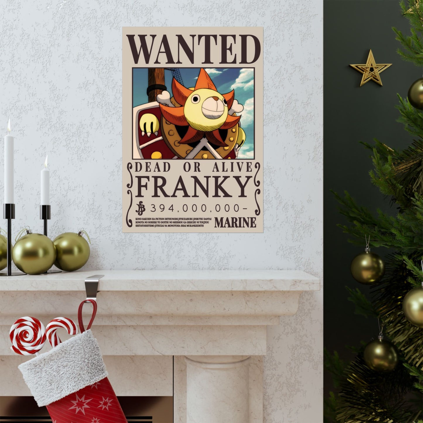 Wanted Poster Matte Vertical Poster — "Franky" Dead or Alive Vintage Anime Print