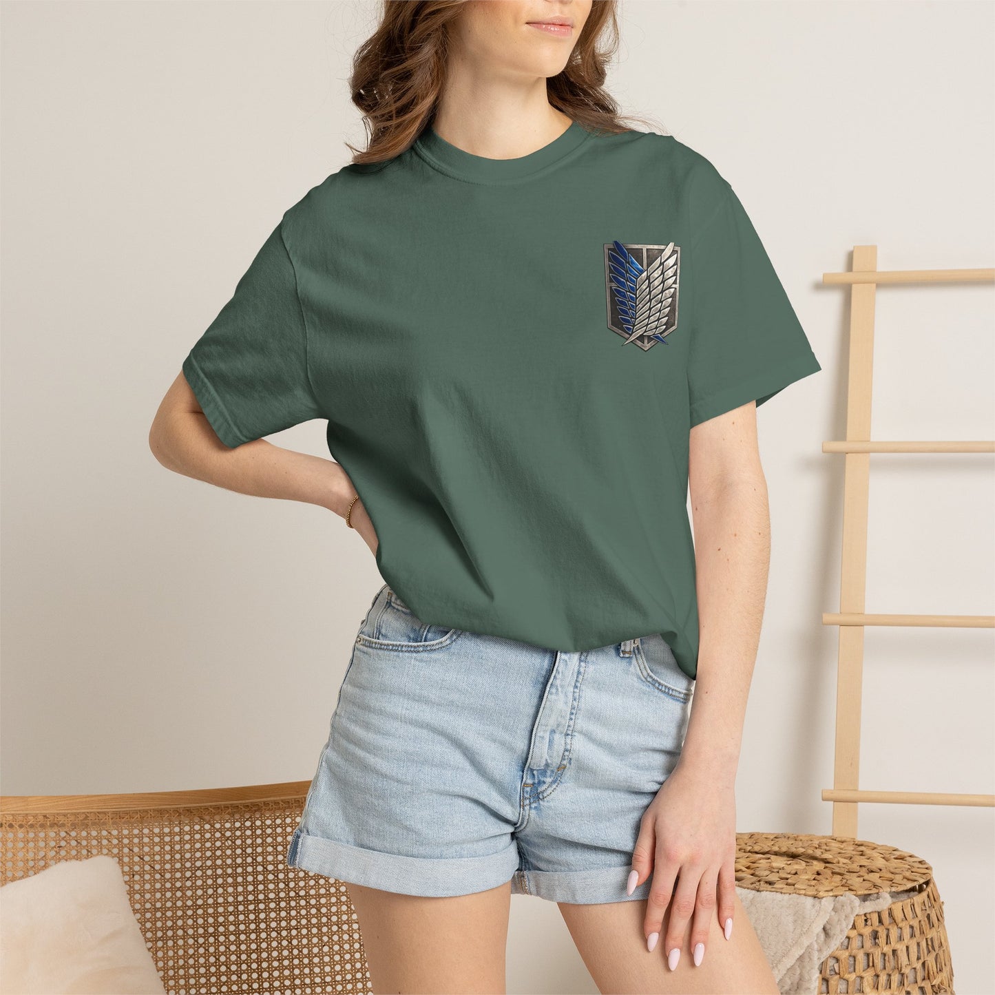 Scout Regiment T-Shirt — Wings of Freedom Military Emblem Tee