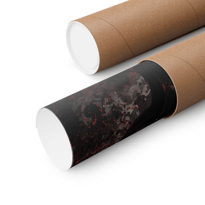Matte Vertical Poster — Dark Anime Mob Boss Design with Japanese Text