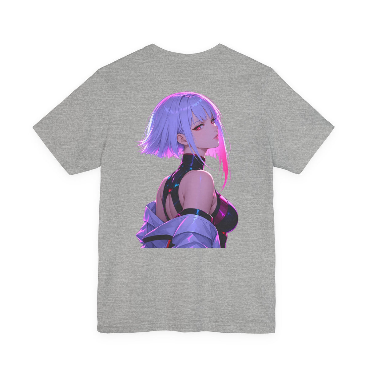 Anime Cyberpunk Girl T-Shirt — Neon Futuristic Art Tee