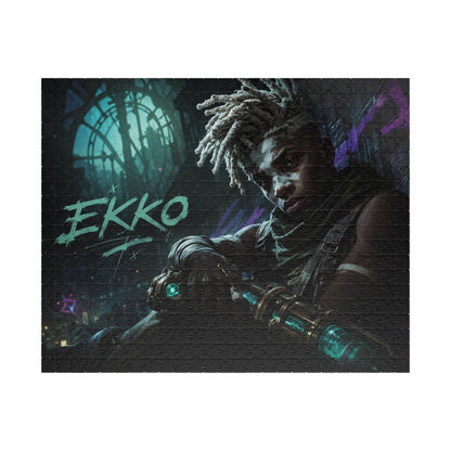 Ekko Arcane Neon Night Jigsaw Puzzle — League-Inspired 110–520 Piece