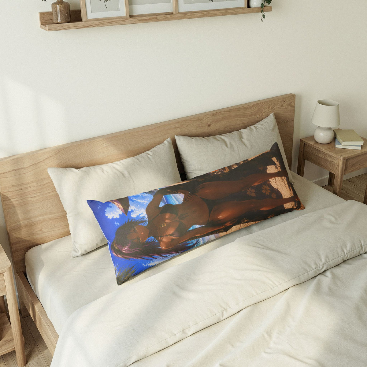 Yoruichi Bleach Body Pillow — Beach Goddess Bikini Print Long Pillow
