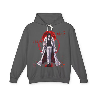Vampire Prince Hoodie — Gothic Red Moon Graphic Pullover