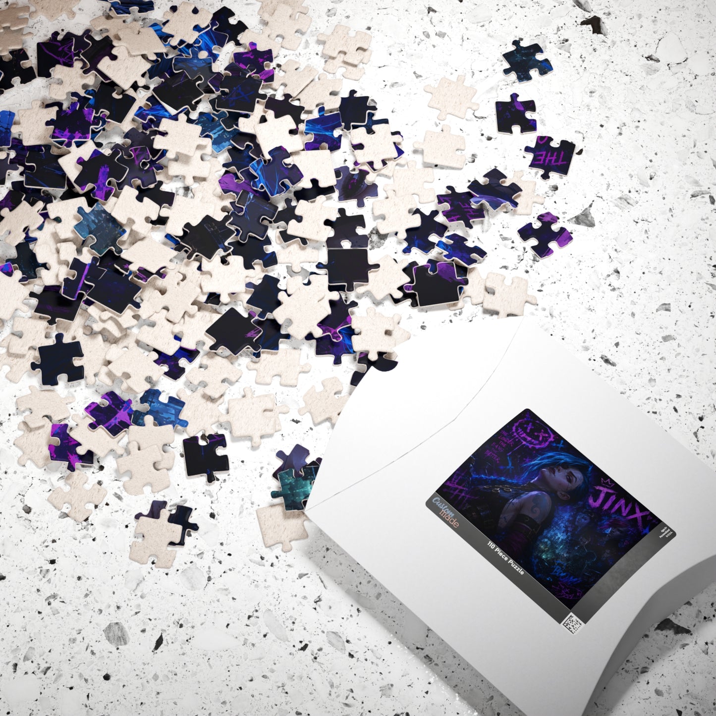 Neon Jinx Nightscape Puzzle — Dark Cyberpunk Portrait Jigsaw (110–1014 pcs)