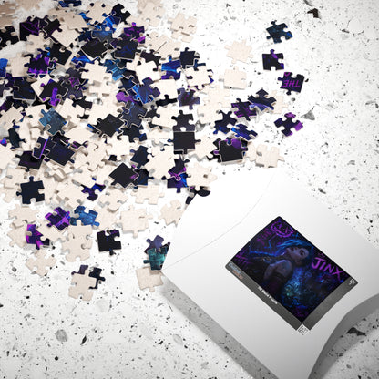 Neon Jinx Nightscape Puzzle — Dark Cyberpunk Portrait Jigsaw (110–1014 pcs)