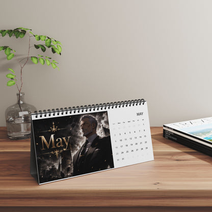 Solo Leveling Dark Fantasy Desktop Calendar 2027 — Anime Character Grid Calendar