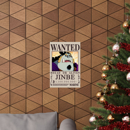 Wanted Poster Matte Vertical Poster — "JINBE" Dead or Alive Anime Wall Art
