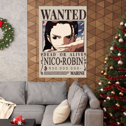 WANTED Nico Robin Poster — Anime Wanted Poster Matte Print