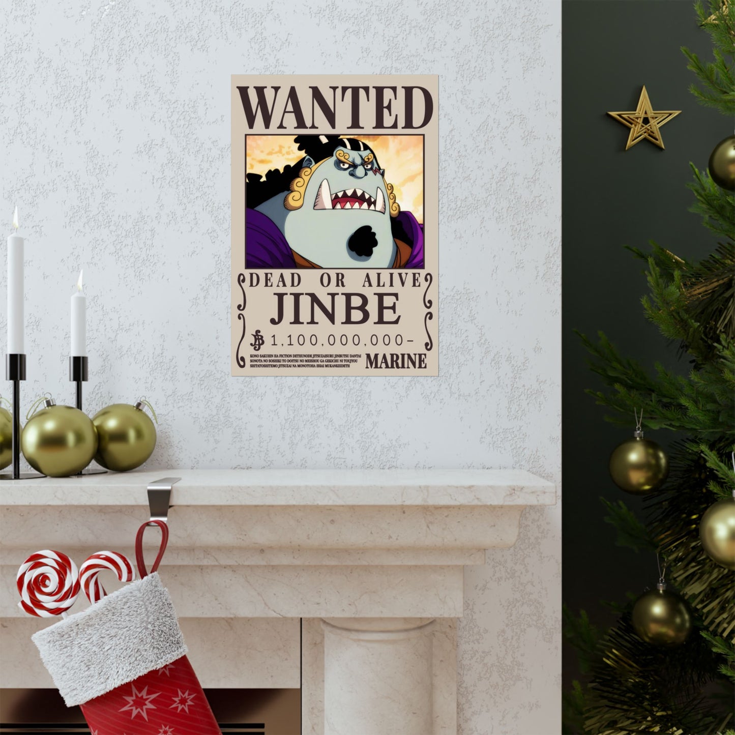 Wanted Poster Matte Vertical Poster — "JINBE" Dead or Alive Anime Wall Art