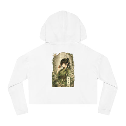 Cropped Hoodie — The Apothecary Diaries Floral Anime Graphic