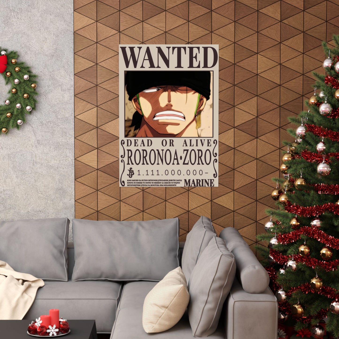 Wanted Poster Poster — Roronoa Zoro "Dead or Alive" Matte Vertical Print