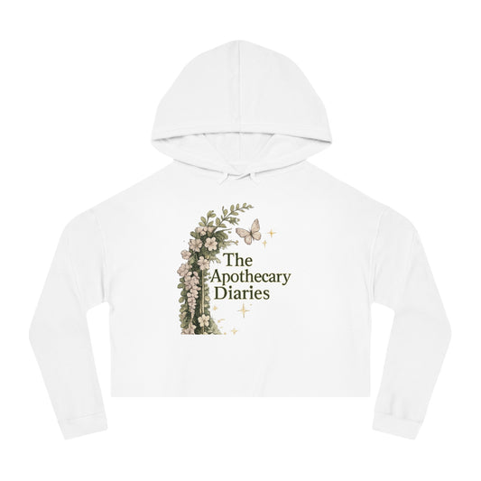 Cropped Hoodie — The Apothecary Diaries Floral Anime Graphic
