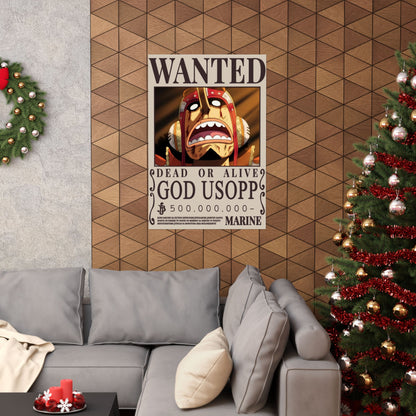 Wanted "God Usopp" Matte Poster — One Piece Wanted Poster Wall Art