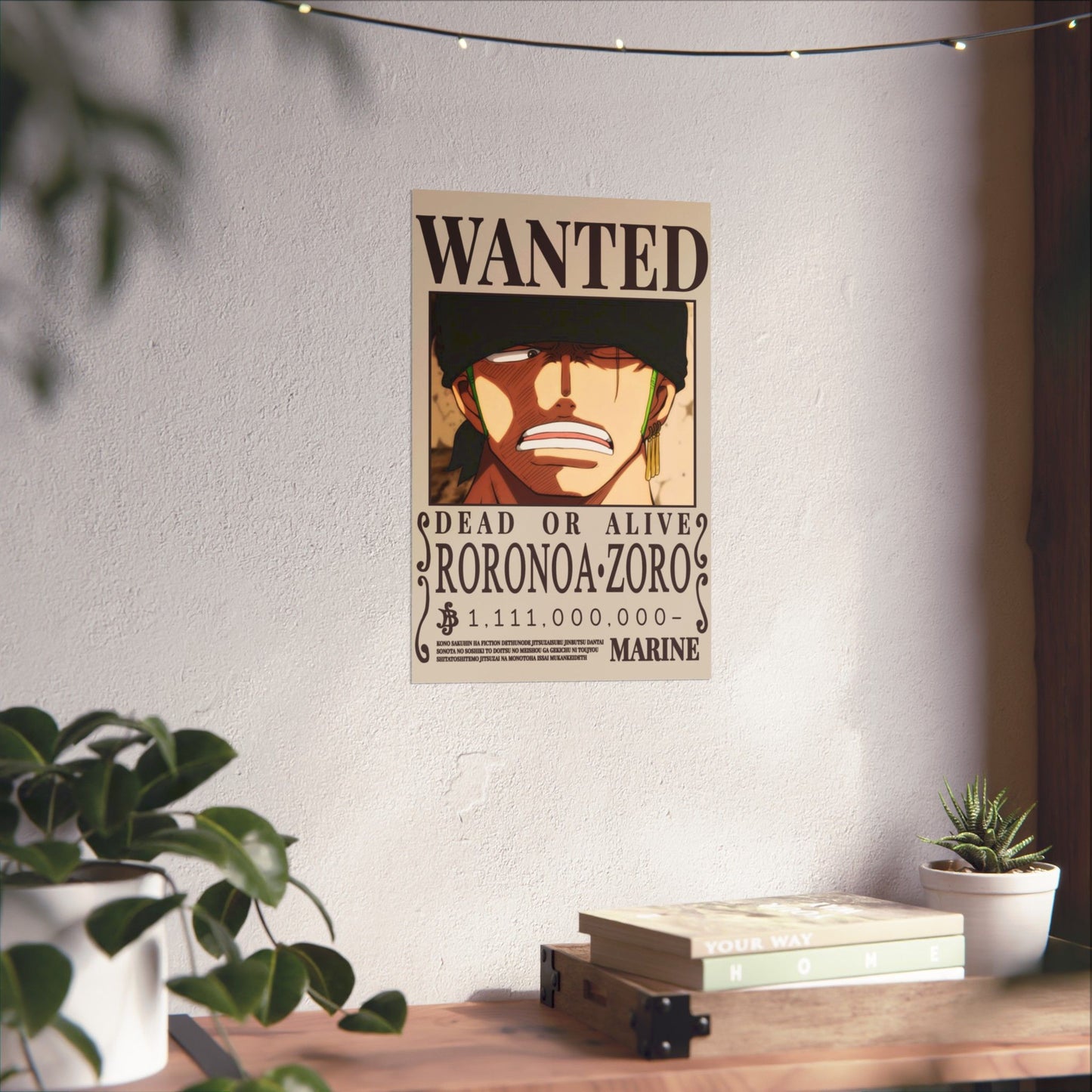 Wanted Poster Poster — Roronoa Zoro "Dead or Alive" Matte Vertical Print