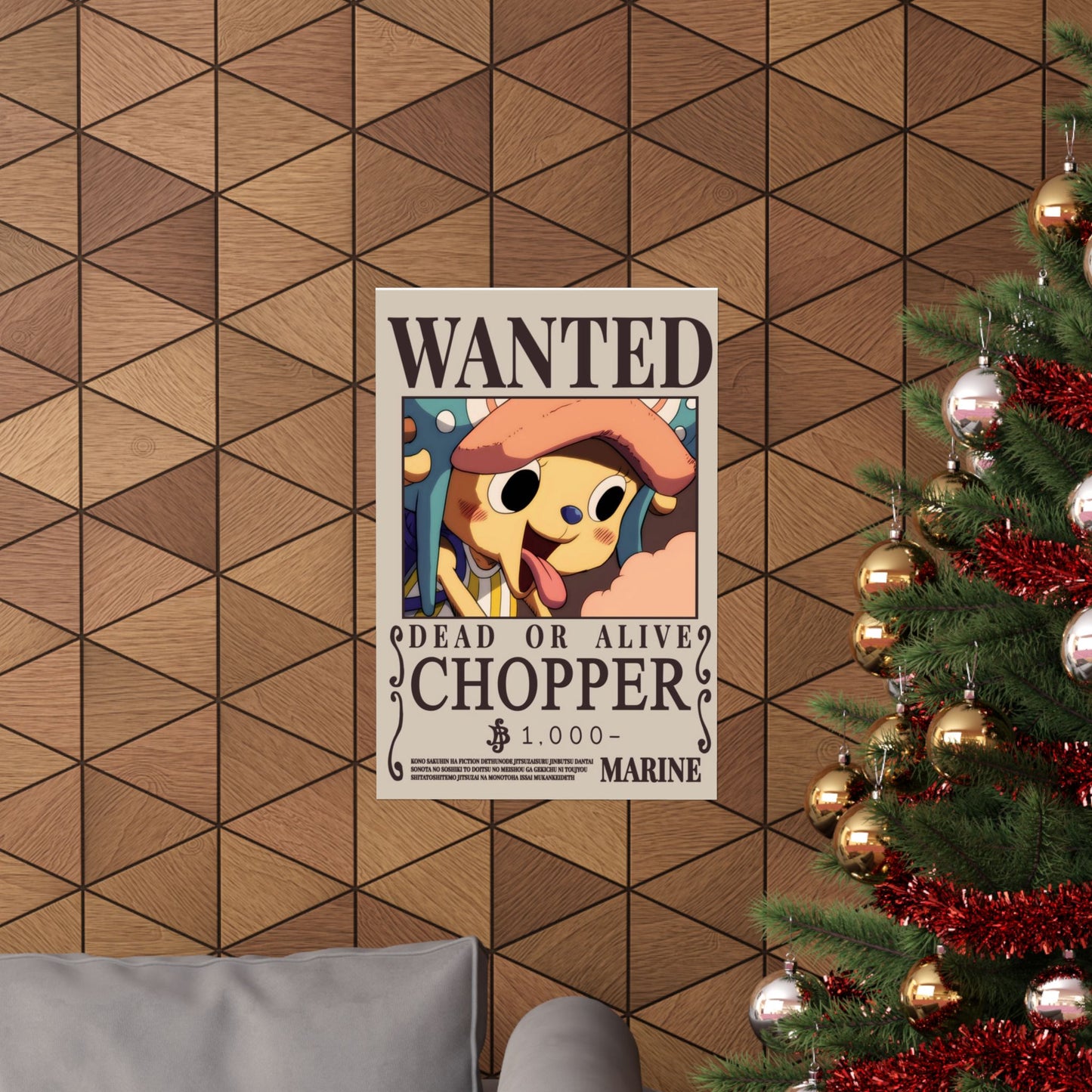 Wanted "Chopper" Poster — Matte Vertical Anime Wall Art