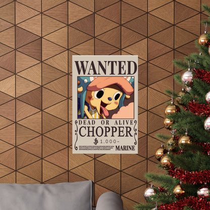 Wanted "Chopper" Poster — Matte Vertical Anime Wall Art