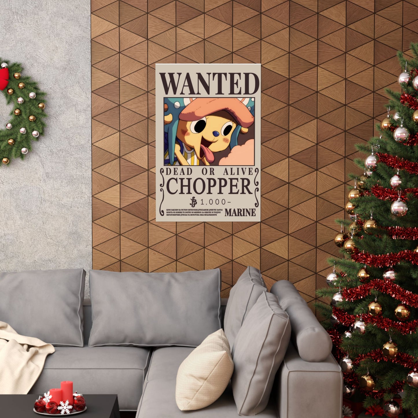 Wanted "Chopper" Poster — Matte Vertical Anime Wall Art