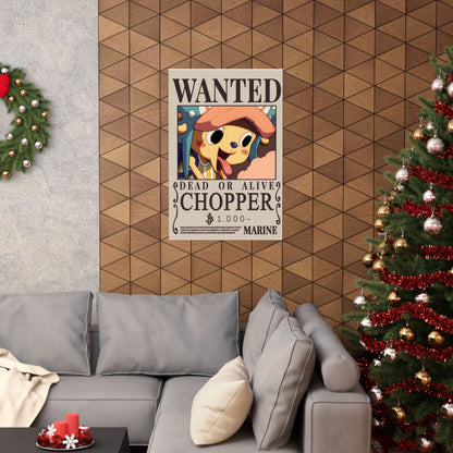 Wanted "Chopper" Poster — Matte Vertical Anime Wall Art