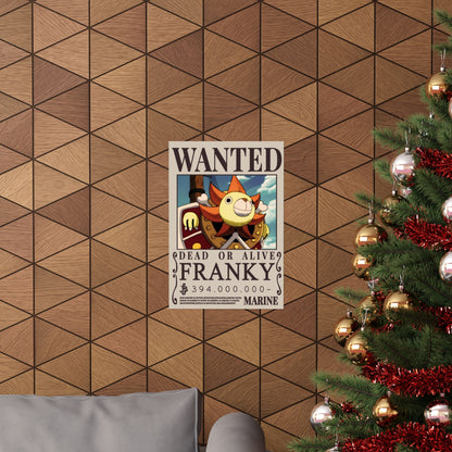 Wanted Poster Matte Vertical Poster — "Franky" Dead or Alive Vintage Anime Print