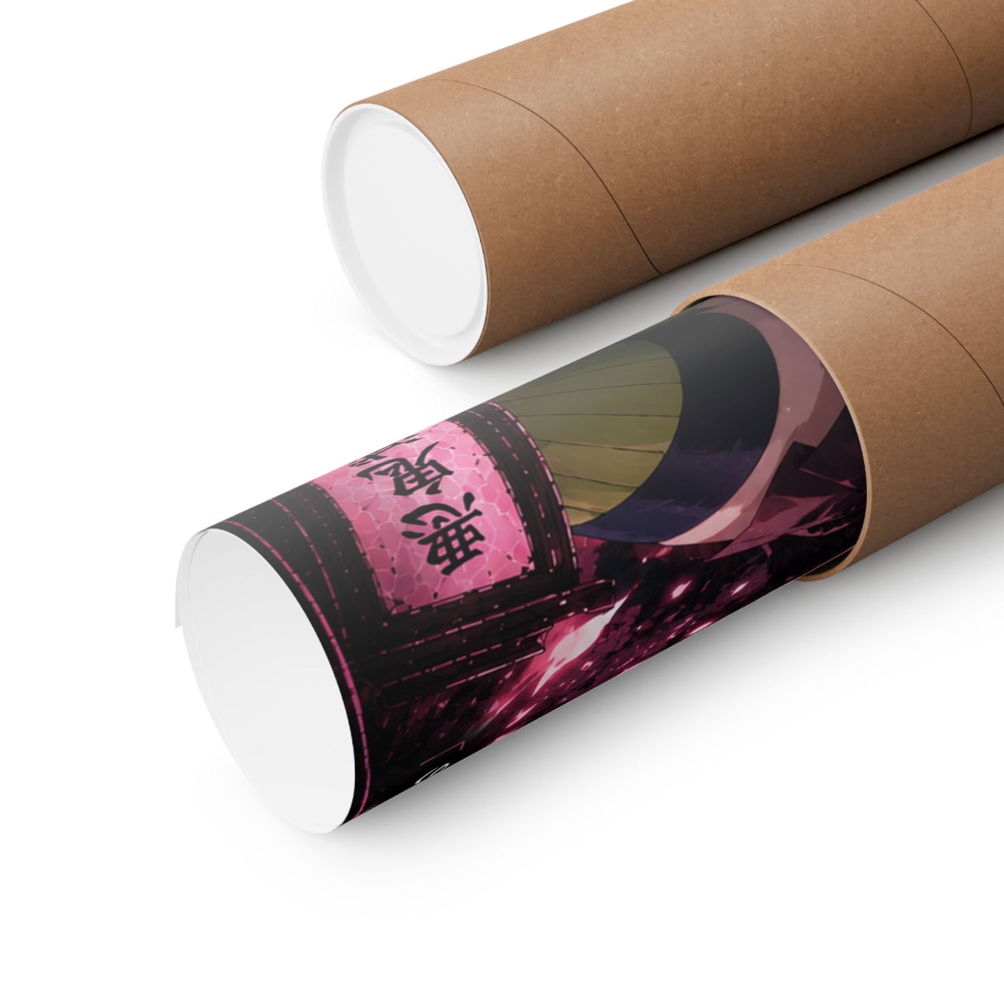 Demon Slayer Mitsuri Kanroji Matte Vertical Poster — Pink Sakura Anime Wall Art