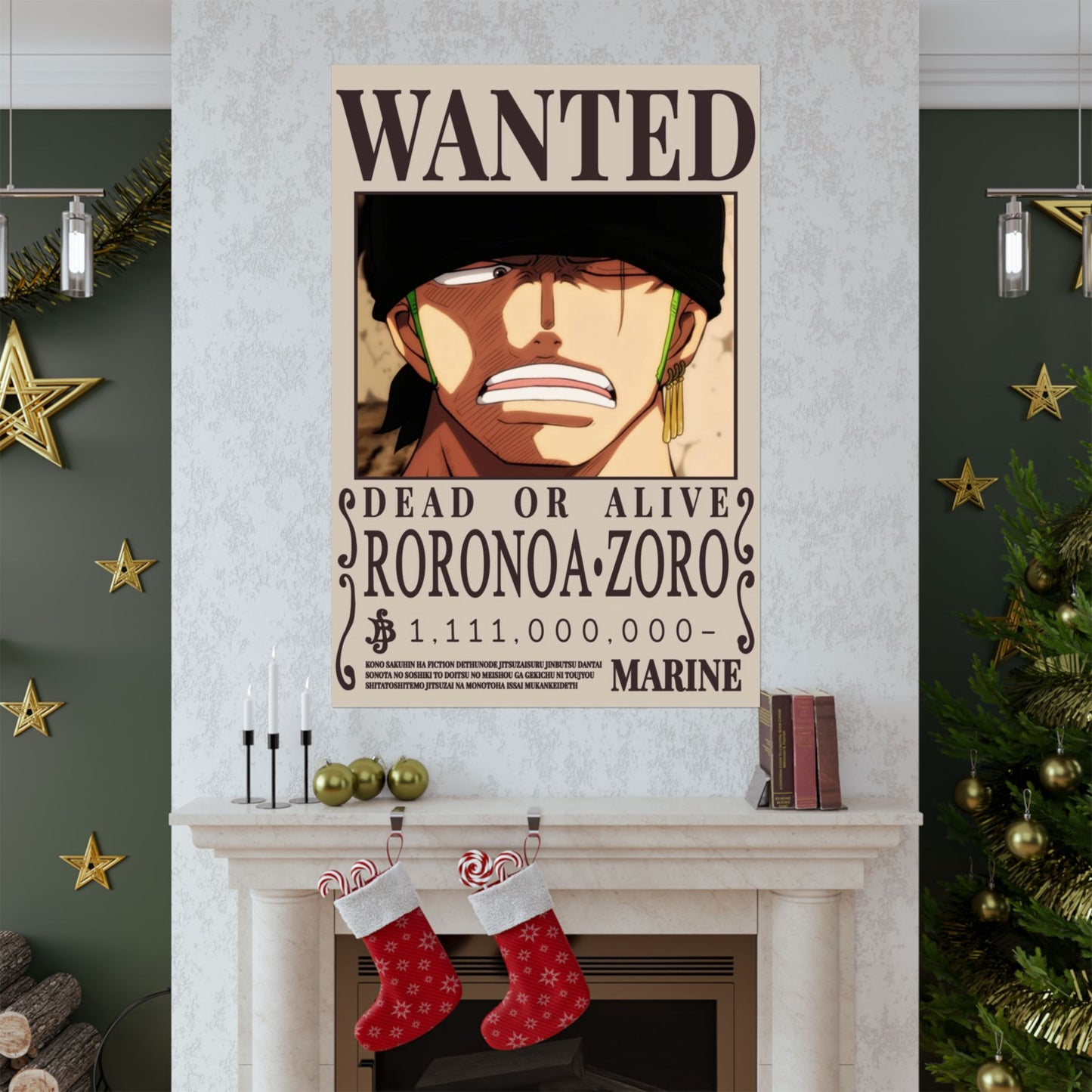 Wanted Poster Poster — Roronoa Zoro "Dead or Alive" Matte Vertical Print