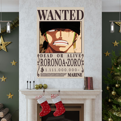 Wanted Poster Poster — Roronoa Zoro "Dead or Alive" Matte Vertical Print