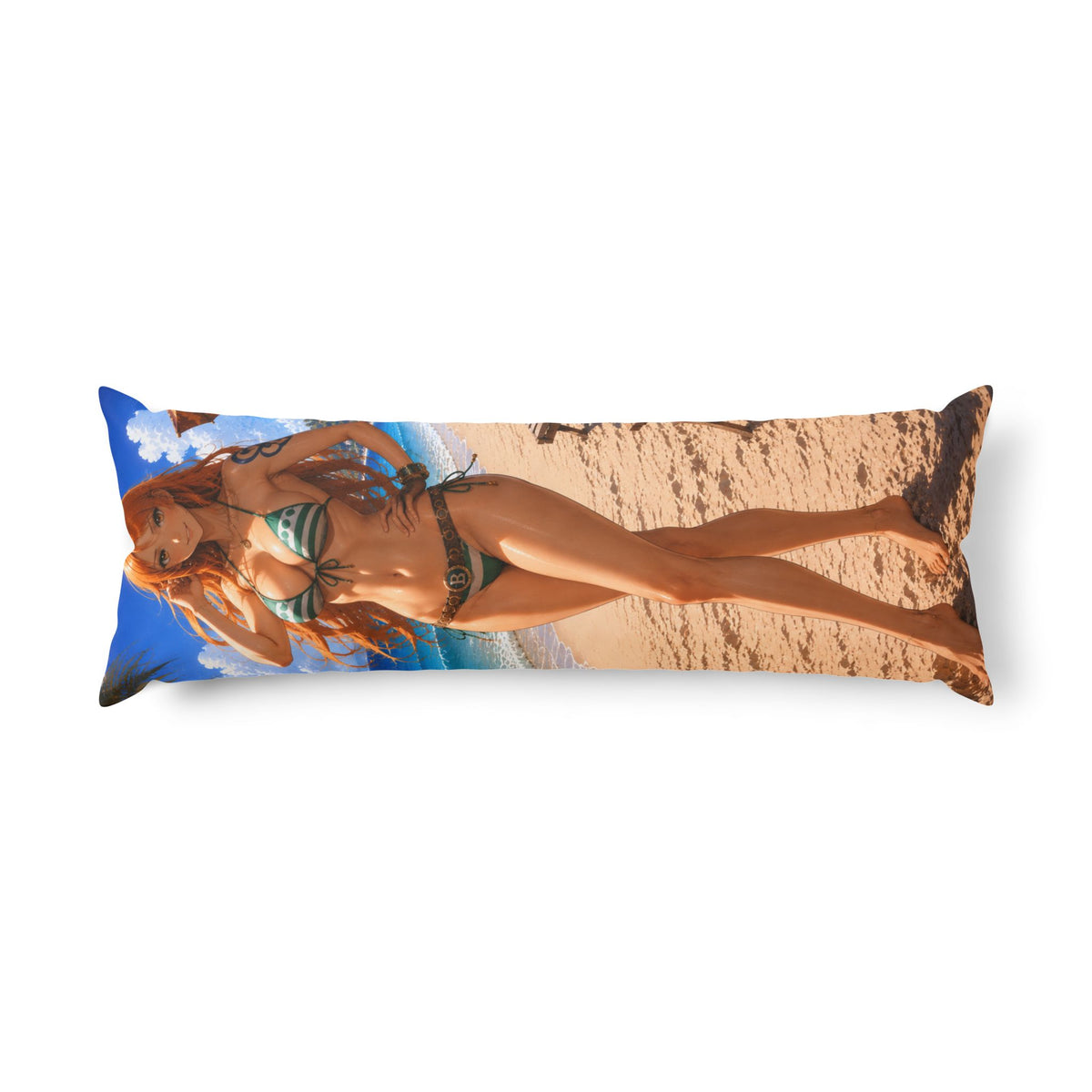 Nami One Piece Beach Bikini Girl Body Pillow — Summer Vibes Decorative Body Pillow