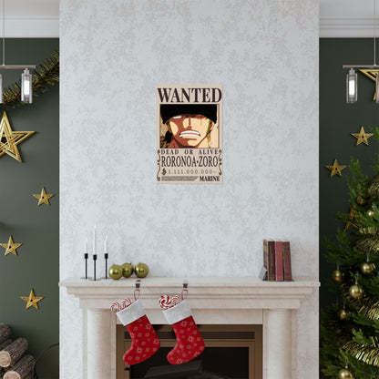 Wanted Poster Poster — Roronoa Zoro "Dead or Alive" Matte Vertical Print