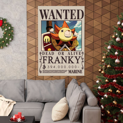 Wanted Poster Matte Vertical Poster — "Franky" Dead or Alive Vintage Anime Print