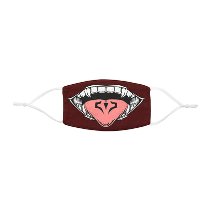 Vampire Bite Tongue Face Mask — Gothic Halloween Polyester Mask