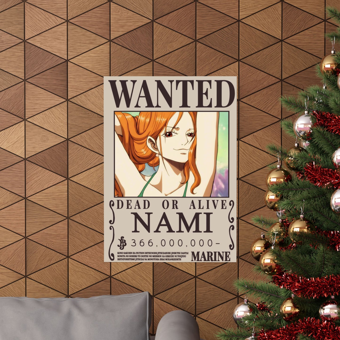 Wanted Poster Poster — "WANTED: NAMI" Anime Vertical Matte Print