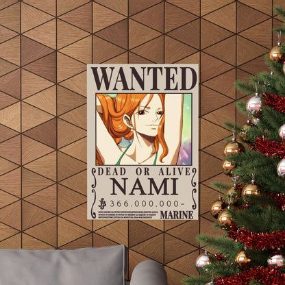 Wanted Poster Poster — "WANTED: NAMI" Anime Vertical Matte Print