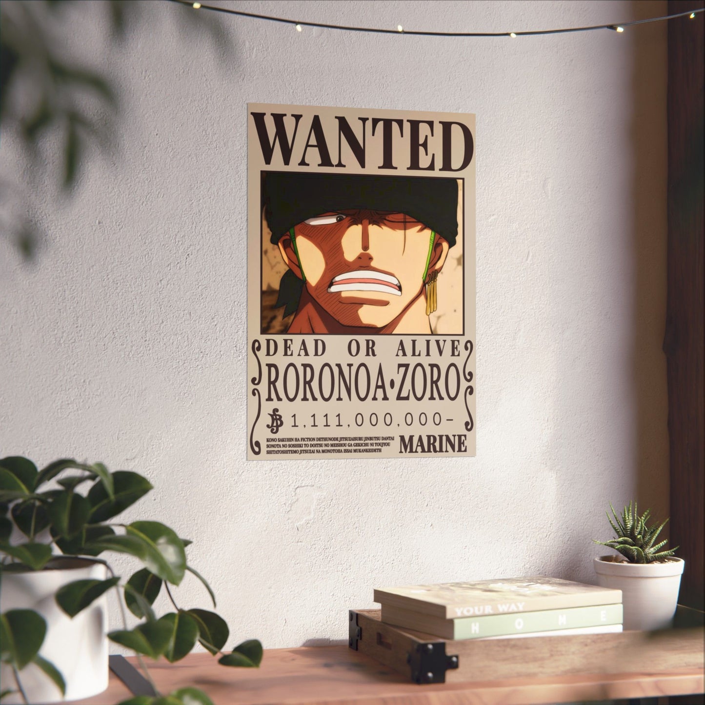 Wanted Poster Poster — Roronoa Zoro "Dead or Alive" Matte Vertical Print