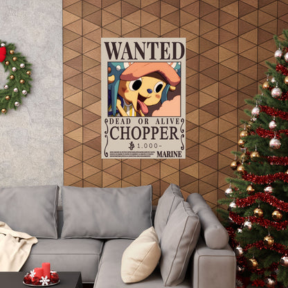 Wanted "Chopper" Poster — Matte Vertical Anime Wall Art