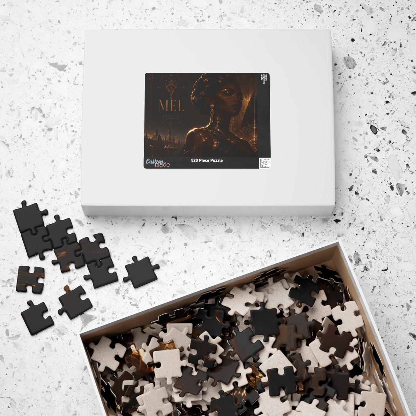 Mel Arcane Mystic Noir Portrait Puzzle — Dark Fantasy 110/252/520/1014-Piece Jigsaw