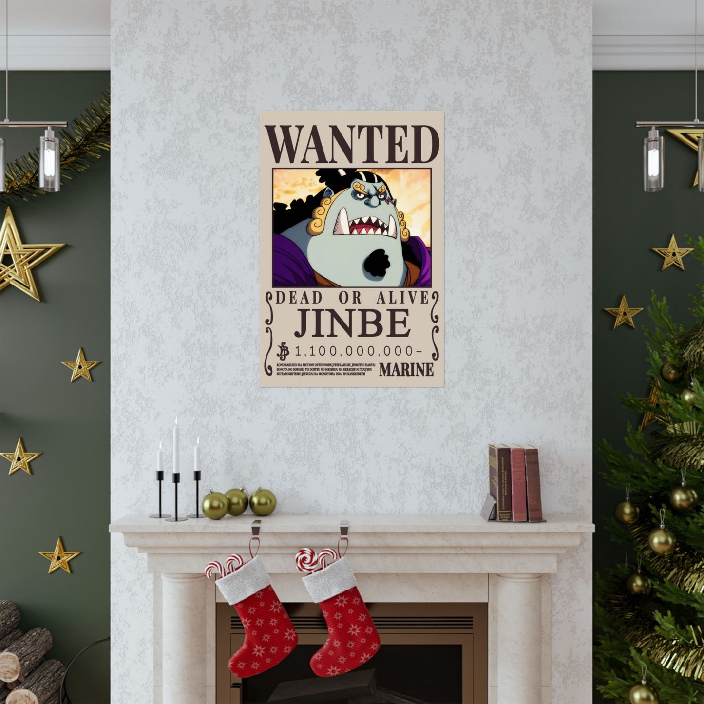 Wanted Poster Matte Vertical Poster — "JINBE" Dead or Alive Anime Wall Art