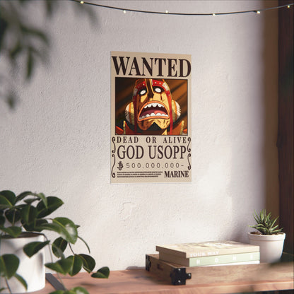 Wanted "God Usopp" Matte Poster — One Piece Wanted Poster Wall Art