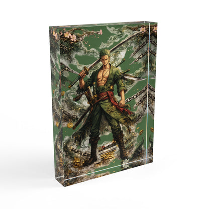Zoro One Piece Anime Photo Block – Decorative Acrylic Display