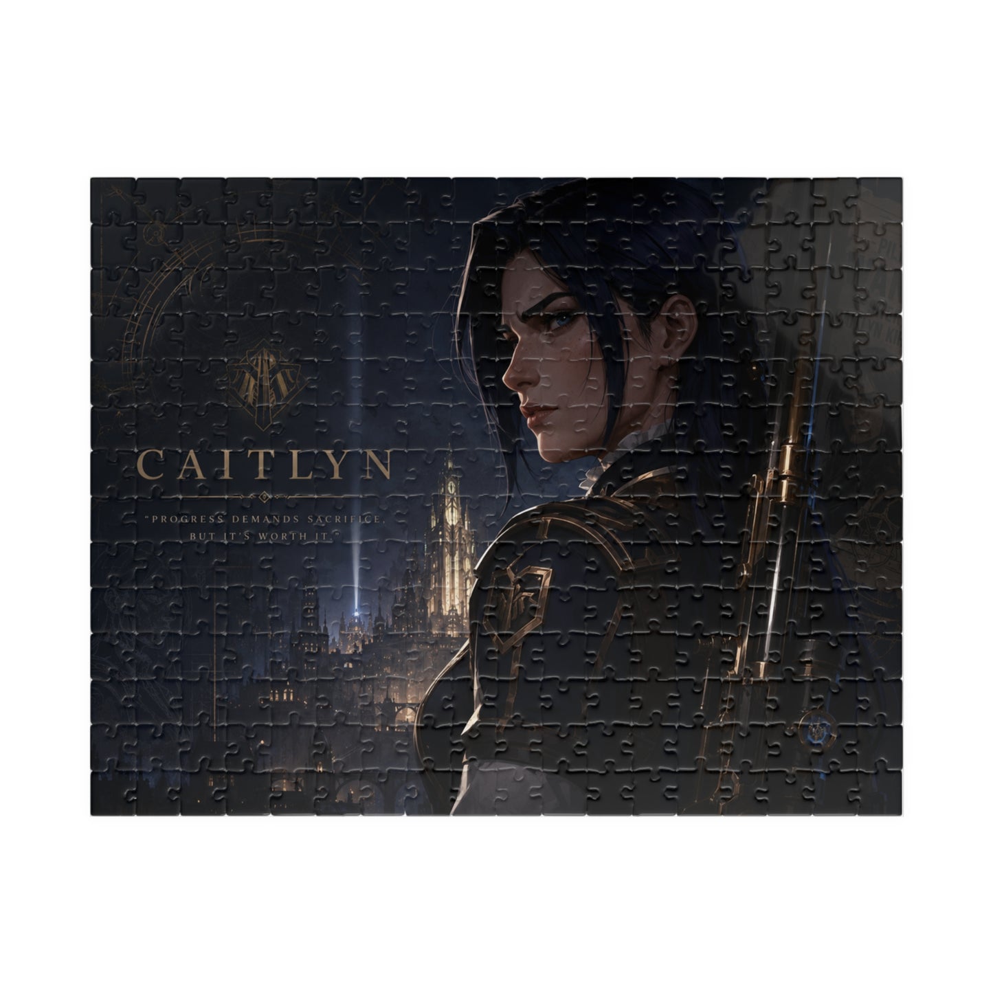 Caitlyn Arcane Steampunk Sniper Jigsaw Puzzle — 110/252/520-Piece Collectible