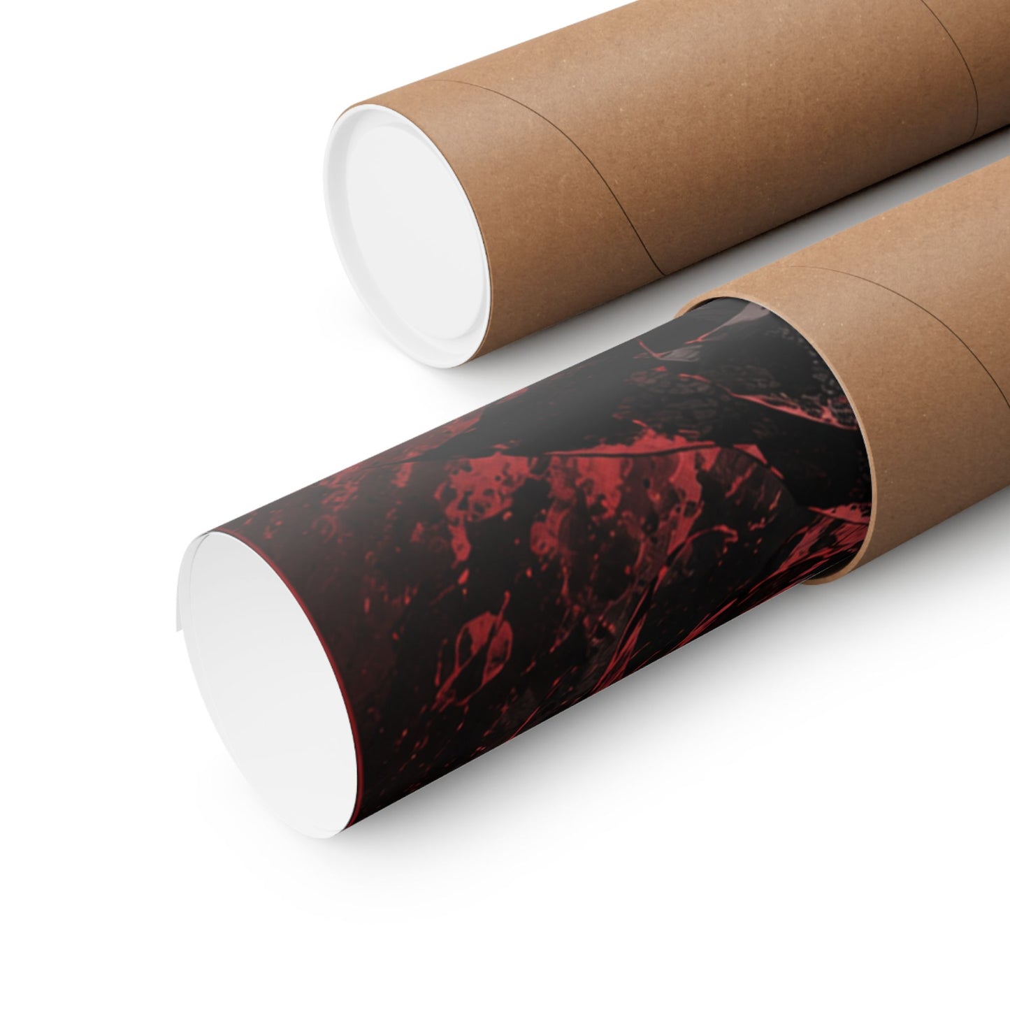 Demon Slayer Matte Vertical Poster — Dark Red Tanjiro Six-Eyes Anime Art