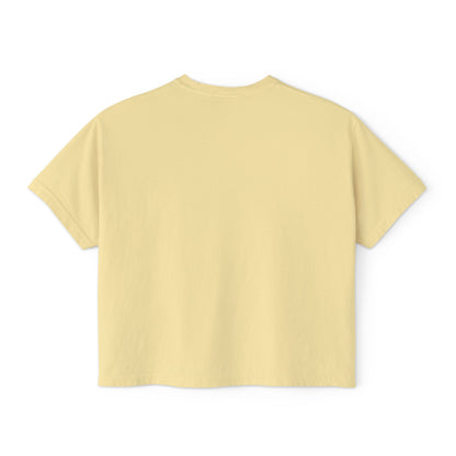 Anime Elf Portrait Boxy Tee — White Women’s Cropped Graphic Shirt